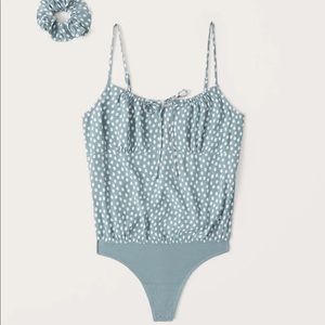 A&F Cinched Tie-Front Cami Bodysuit